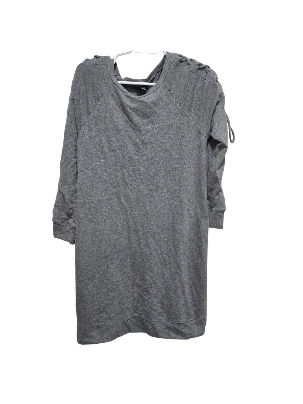 Torrid 00 Gray Lace Up Sleeve Sweatshirt Dress Size 10 12